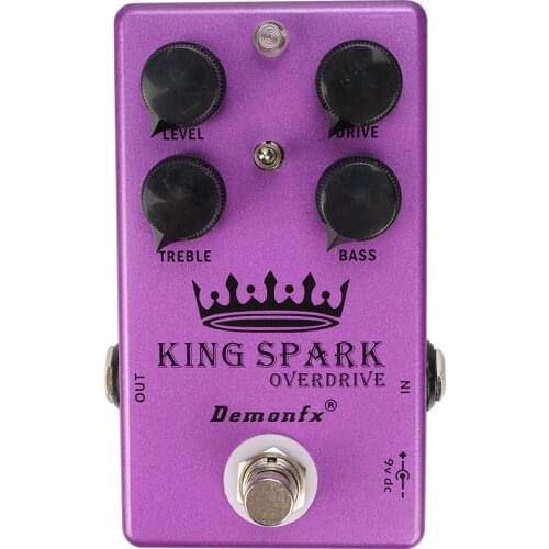 High Quality King Spark Overdrive Guitar Effect Pedal Overdrive With True Bypass Demonfx