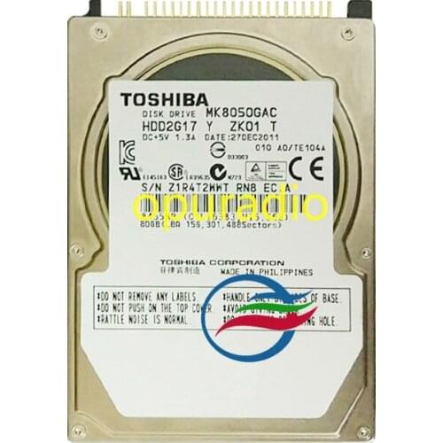 Hard Disk drive MK8050GAC MK8050GACE ZK01 DC+5V 1.3A 80GB For BMWW CIC RADIO Car HDD navigation systems