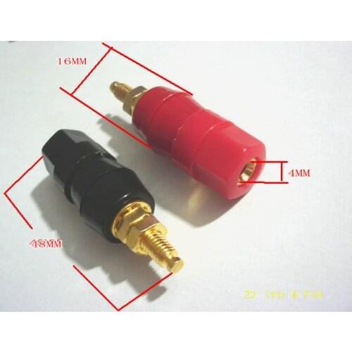 10PCS Gold plated audio speaker binding post banana jack connectors New