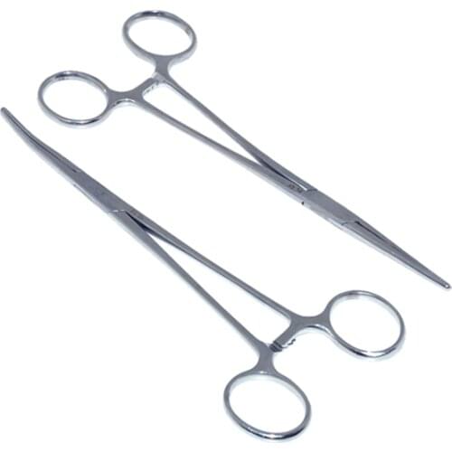12.5 14 16 18 20 22cm Hand Tool Hemostatic Forceps Epilation Tools Urved/Straight Tip Forceps Pet Hair Clamp Locking Pliers