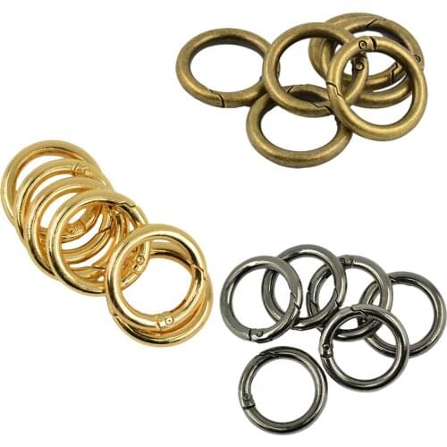 18 Piece Retro Round Spring Snap Hook Clip Key Handbag Purse Shoulder Strap