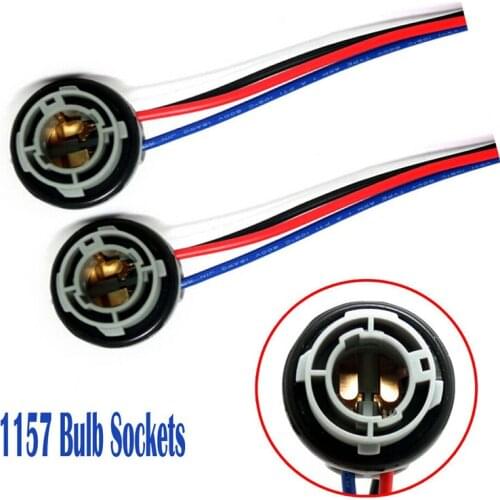 2Pcs 1157 Bulb Socket BAY15D Lamp Holder P21/5W Adapter Base Connector For Brake light Plastic Car Accessories