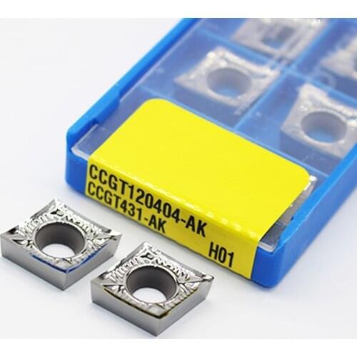 20pcs CCGT120404 AK H01 CCGT 120404 Aluminum cutter blade Insert Cutting Tool turning tool CNC Tools AL +TIN Alloy wood