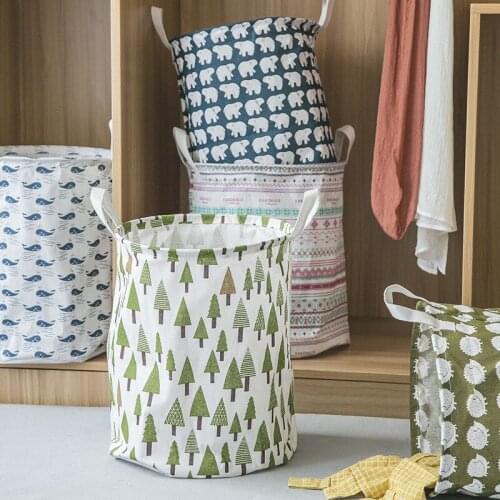 33x43cm 2020 New Folding Laundry Basket Round Storage Basket Bag Large Hamper Collapsible Clothes Toy Bucket Organizer Home