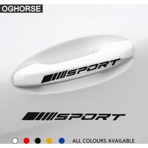 4pcs Reflective Door Handle Doorknob Decoration Decal Sticker Graphic For Mercedes Benz A C E CLA Class AMG W204 W205 W212 W213