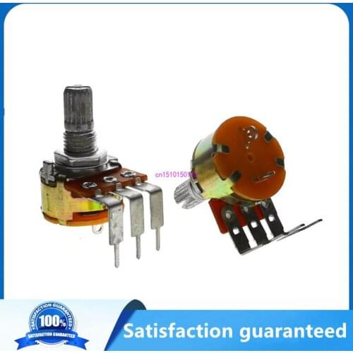1PCS HOT New Single Potentiometer WH148 15MM B5K B10K B20K B50K B100K B500K With Switch For Amplifier Audio 100K 50K