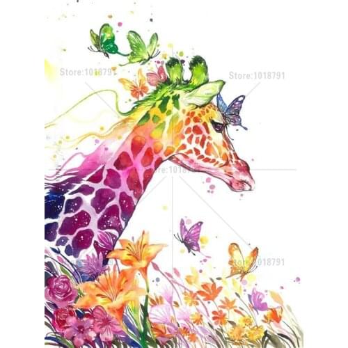 5d Diy Diamond Painting Colour Animals Wall stickers Diamond mosaic Cross Stitch Diamond embroidery Home Decoration Needlework