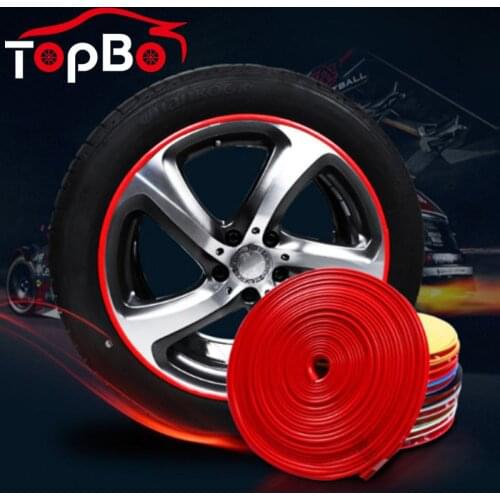 8 Meters Color Auto Roll Car Wheel Vehicle Tire Rims Protectors Strip Tire Guard Line Rubber Moulding Trim Car Accessories Decor