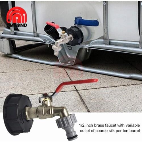 IBC Tank Tap Adapter S60*6 to 1/2'' Coarse Thread Connector Replacement Valve Fitting For Home Garden Water Connector