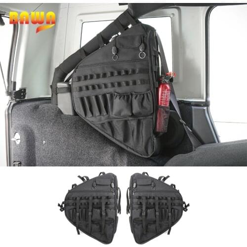 BAWA Trunk Bag for Jeep Wrangler JL 2018 Oxford Cloth Car Door Anti-Roll Storage Bag Interior Accessories