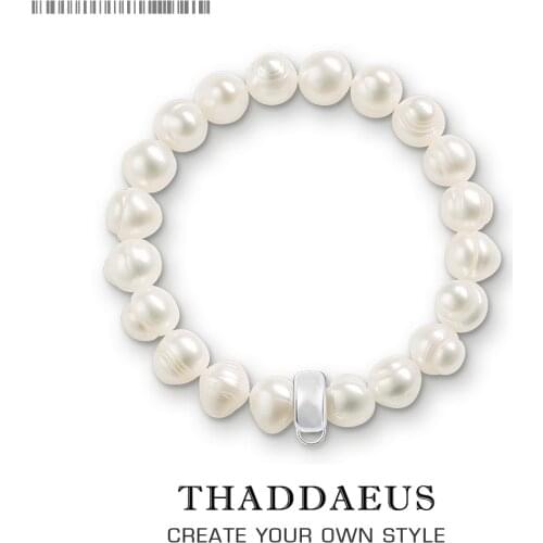 Freshwater Pearls Charm Bracelet,Europe Club Style,Glam Good Jewerly For Women,2017 Gift In Silver,Super Deals Soul