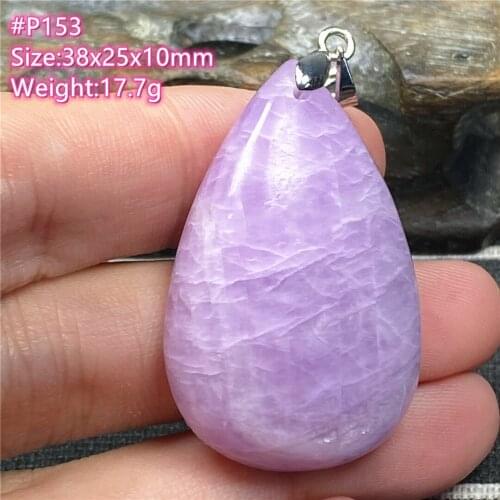 Top Natural Purple Kunzite Stone Pendant Jewelry For Women Man Crystal 38x25x10mm Beads Healing Love Gift Silver Gemstone AAAAA