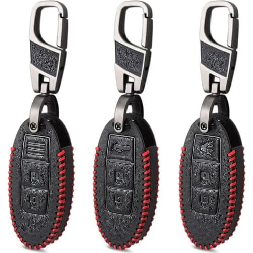 Genuine Leather Car Remote Key Cover Case For Nissan Qashqai J10 J11 X-Trail t31 t32 kicks Tiida Pathfinder Murano Note Juke