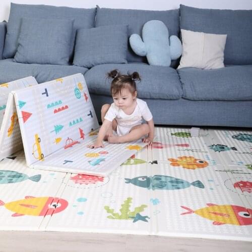 Baby Play Mat Xpe Foldable With Bag Educational Childrens Carpet Kids Rug Activitys Games Toys for Fence Track 200*180cm