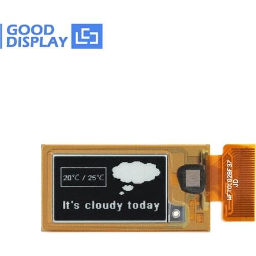 Flexible Epaper 1 Inch E-Ink Small Display Screen With Partial Refesh, GDEW0102I4FC