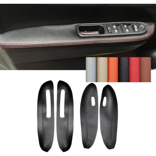 Leather Door Armrest Cover For Peugeot 307 2004 2005 2006 2007 2008 2009 2010 2011 2012 2013 Car Door Armrest Panel Cover Trim