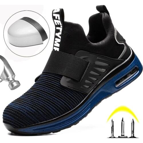 Lightweight Men Boots Work Safety Shoes For Men Indestructible Work Sneakers Reflective Safety Work Shoes Winter Steel Toe Shoes