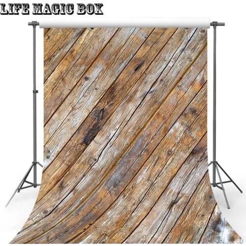 LIFE MAGIC BOX Twill Wood Wall Backdrop Photography Blue Sky Background Cowboy Backdrop Floor-432