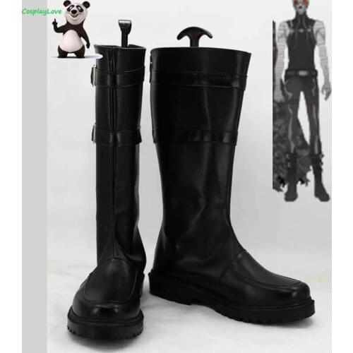 Sword Art Online Gun Gale Online SAO GGO Death Gun Black Shoes Cosplay Boots