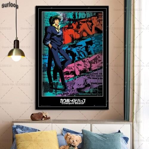 Wall Art Poster Cowboy Bebop Hot Anime Retro Pictures Prints Canvas Painting for Living Room Home Decor