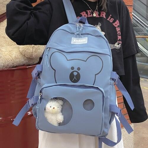 2021 New Women Backpack Cute Girl Student Preppy Style Bookbags Female Large Capacity Travel Bagpack Womens Anti Theft Rucksack