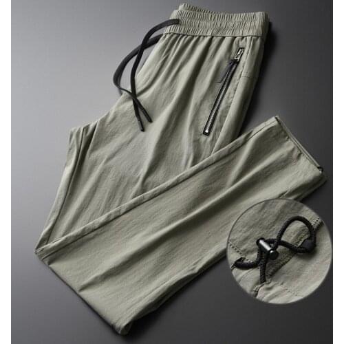 New Spring Summer Khaki Male Pants Luxury Printing Sport Casual Thin Mens Trousers Fashion Slim Fit Man Pants Plus Size 4xl