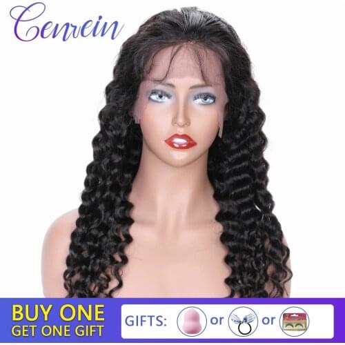 Wonder Beauty Wig Lace frontal human hair wig 150% Density Pre Plucked Malaysian Deep Wave Wig 5x5 Lace Closure Remy Hair