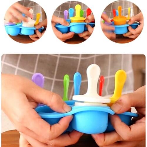 7 Holes Ice Cream Ice Pops Mold Silicone Ice Tray Ice lolly Mold Silicone Food Supplement Box Fruit Shake Accessories Summer