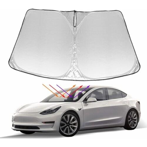 For Model 3/Y Windshield Sunshade Car Auto UV and Sun Protection Front Sun Shade For Tesla Model 3 Model Y 2019 2020 2021