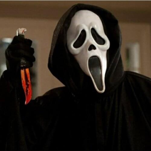 Scary Scream Ghost Face Mask Fancy Bloody Dress Scary Halloween Party Costume Halloween Decorations for Home Decor