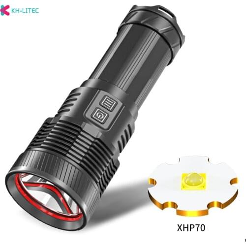 Super Powerful LED Flashlight XHP70 Tactical Torch USB Rechargeable Linterna Waterproof Lamp Ultra Bright Lantern Camping Huntin