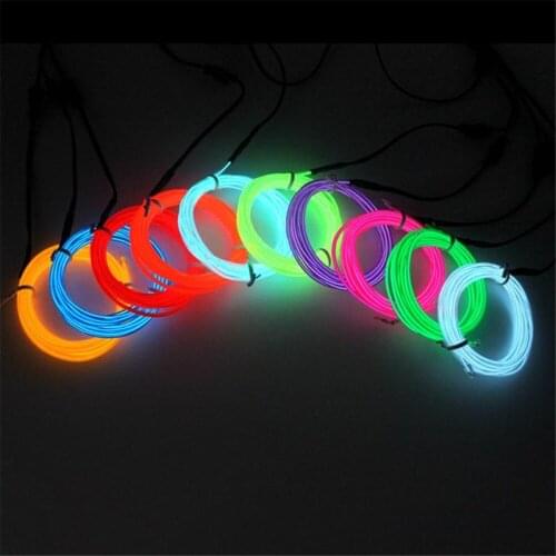 1M LED Strip Light Halloween/Christmas Party Decor LED Neon Lights DIY Costumes Luminous Suitable For Car Decoration Advertising