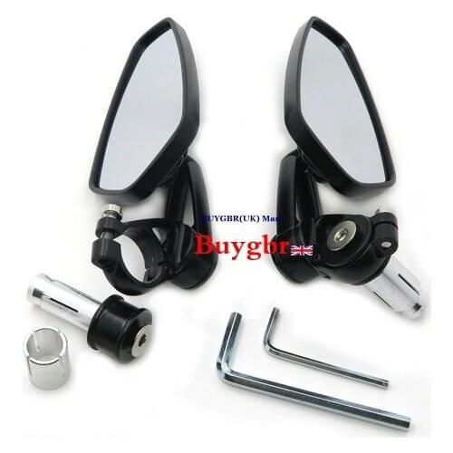 Universal Most Motorcycle,Steet Bike/Standard Bike/Sport Bike/Dirt Bike/Naked Bike with 7/8" bar end Motorcycle Mirrors Buygbr