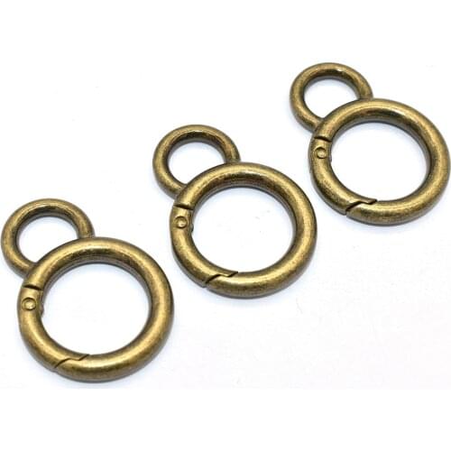 Double Loop O Rings Spring Ring Connector - Bronze Snap Hook Buckle Strap Connector Rings Gate O Rings For Handbag Webbing