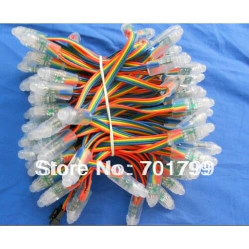 IP68 DC12V input 12mm through-hole LED RGB dump node;100pcs a string