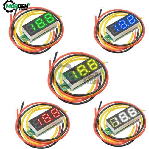 0.28" DC 0-100V 3-Wire Mini Voltage Meter Voltmeter LED Display Digital Panel Voltmeter Meter Detector Monitor Tools