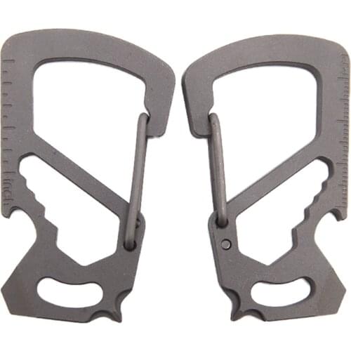 Titanium alloy Clip Rock Climbing Locking Carabiner Keychain Quick Release Carabiners Key Clip Buckle Outdoor Camping Tools Gear