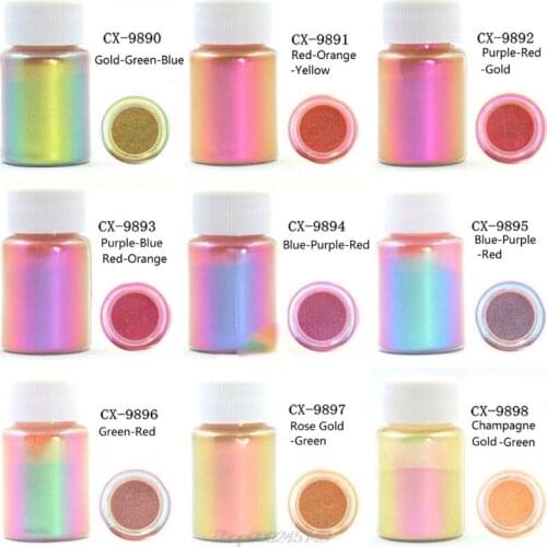 Mirror Chameleons Pigment Pearlescent Epoxy Resin Glitter Magic Discolored Powder Resin Colorant Jewelry D24 20 Dropshipping