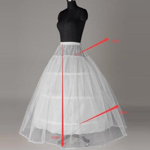 In Stock Hot sale Cheap Price White 3 Hoop Petticoat For Wedding Bridal Gown Dress Underskirt Crinoline Wedding Accessories 2018
