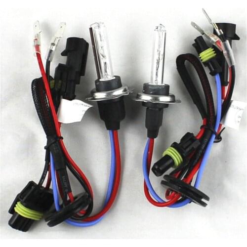 FSYLX 1pair H7 35W 6000K HID Xenon H7 Replacement Bulb Lamps Light Conversion Kit Car Head Lamp Light Car Fog Flashlight AC 12V