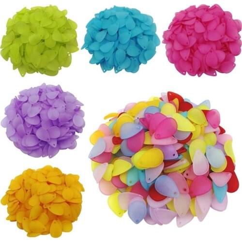 100PCS Candy Color Transparent Frosting bead Small Pendant DIY Jewelry Accessories Hand Craft Necklace Bracelet Making New