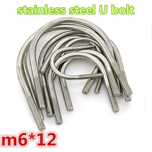 20pcs m6*12 304stainless steel a2-70 304ss u shape bolt