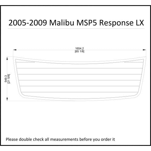 2005-2009 Malibu MSP5 Response LX Swim Platform Pads Boat EVA Teak Decking 1/4" 6mm