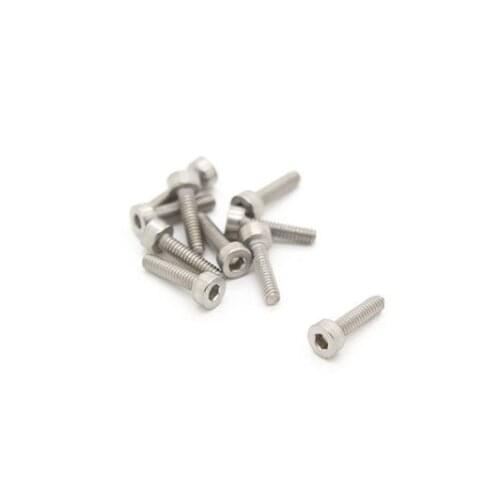 50pcs/lot M3 M4 M5 DIN912 Pure Titanium hex socket cap screw with knurling no crack Ti bolt
