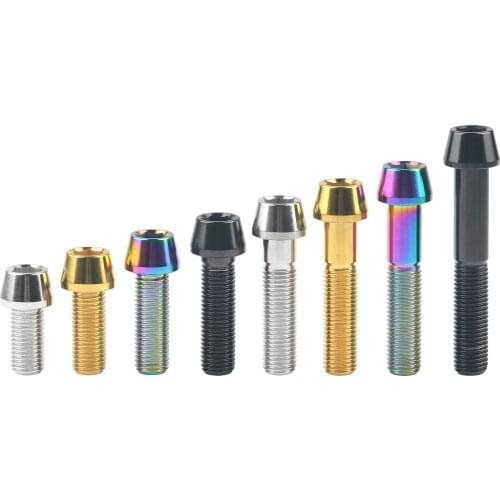 4pcs M10x55 60 70 80 85 100mm Taper Head Titanium Ti Bolts For Ducati Front Brake Caliper Motor Screws Pitch 1.25 1.5