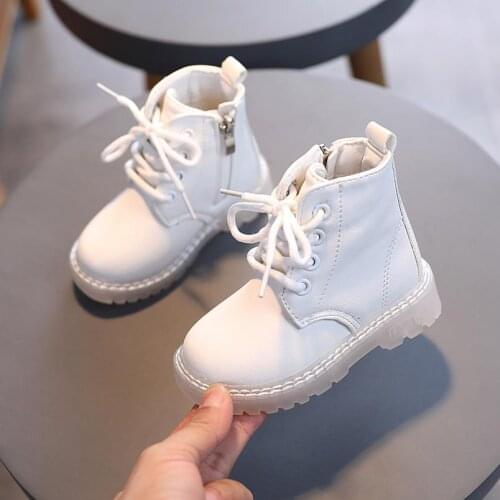 Girls Martin Boots Fall and Winter New boys Leisure British Style Childrens Fashion Flat toddler Shoes 1-6 Years Old