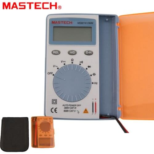 MASTECH MS8216 pocket Digital Multimeter data hold 4000 Counts Auto range LCD AC/DC Voltage DMM Tester Detector with Diode