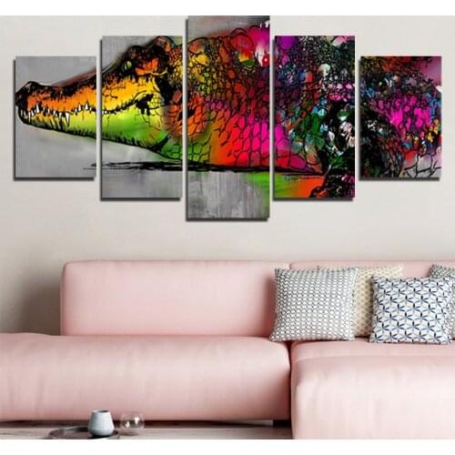Color Animal Home Decoration Posters Can Be Customized Color Crocodile Wall Pictures for Living Room Living Room Decoration