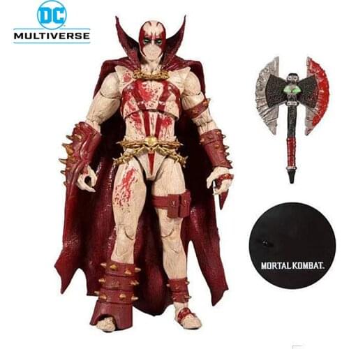 McFarlane Toys Mortal Kombat Spawn Blood version Action Figure Axe Version Kid Toys Anime Figure PVC Model 18cm