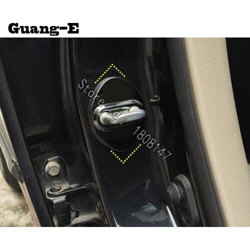 For Toyota Highlander 2018 2019 2020 car sticker latch stop anti rust water proof Door lock key keys buckle panel parts 4pcs